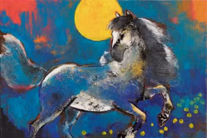 Tác phẩm tham gia triển lãm của họa sĩ Lê Anh Vân.