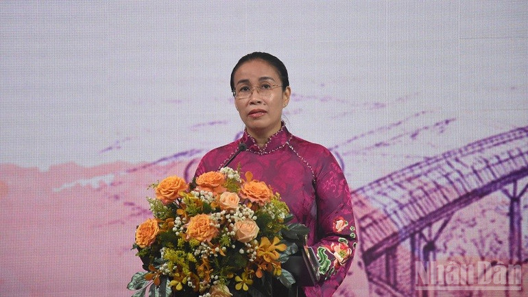 Bà Nguyễn Thị Anh Thi, Phó chủ tịch Ủy ban nhân dân thành phố Đà Nẵng phát biểu tại sự kiện. (Ảnh: ANH ĐÀO) ndo_br_pct.jpg