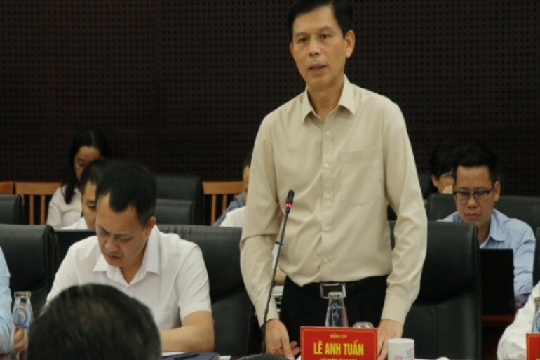 Thứ trưởng Xây dựng Lê Anh Tuấn phát biểu tại buổi làm việc. 41c99f706643d01d8952-5159-2931.jpg