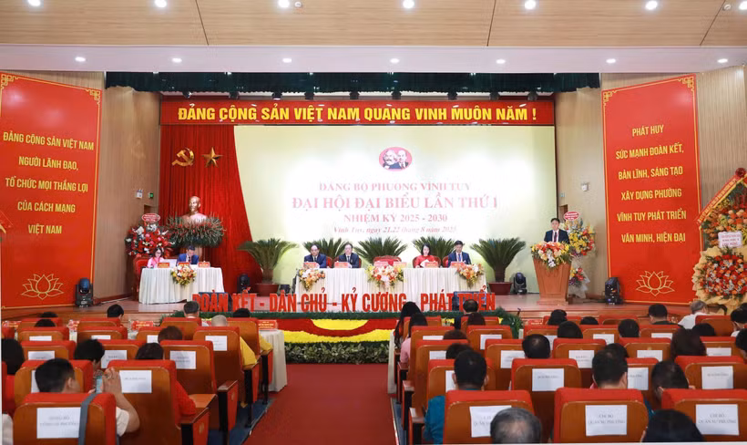 Đại hội Đảng bộ phường Vĩnh Tuy lần thứ I, nhiệm kỳ 2025-2030.