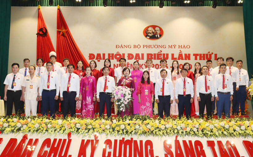 Ban Chấp hành Đảng bộ phường Mỹ Hào, nhiệm kỳ 2025-2030.