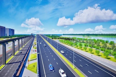 Phối cảnh dự án Đại lộ-cảnh quan sông Hồng.