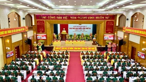 Quang cảnh Đại hội đại biểu Đảng bộ Quân khu 7 lần thứ XI.