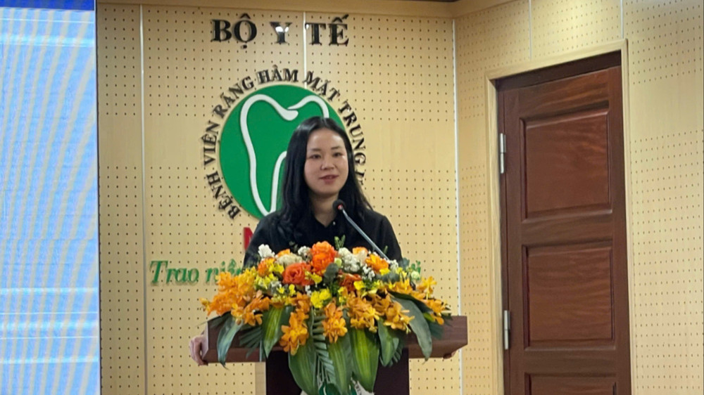 Bà Trần Huyền Trang, Giám đốc Smile Train Việt Nam phát biểu. z6697045951370-440e71730ee57af9cc3af947d7f4fa53-3499.jpg