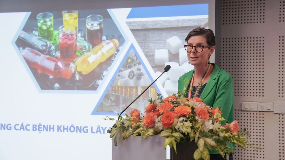 Tiến sĩ Angela Pratt, Trưởng Đại diện Tổ chức Y tế thế giới tại Việt Nam phát biểu.