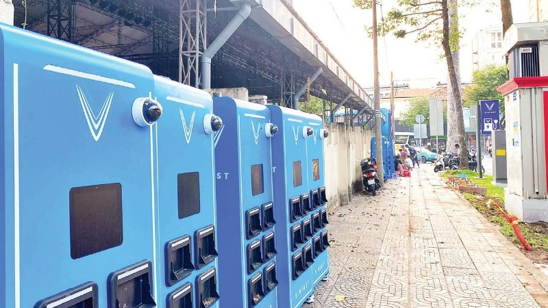 Tủ đổi pin được lắp đặt ngày càng nhiều tại Thành phố Hồ Chí Minh.