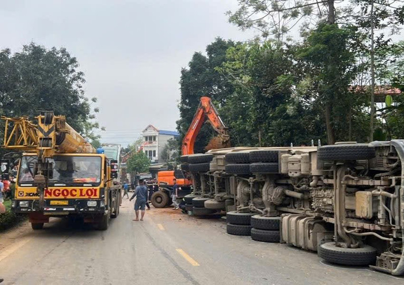 Hiện trường vụ tai nạn.