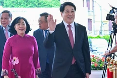 Chủ tịch nước Lương Cường đã tới dự buổi lễ tại Hà Nội.