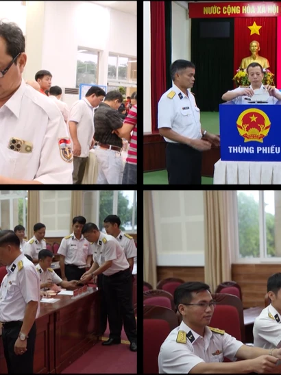 [Video] Cử tri làm việc dài ngày trên biển đi bỏ phiếu sớm