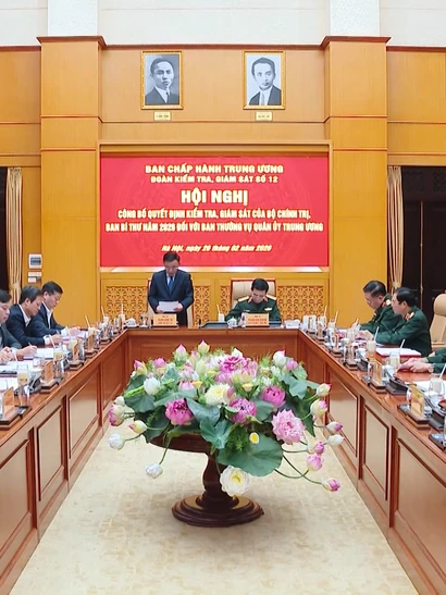 [Video] Công bố quyết định kiểm tra, giám sát đối với Ban Thường vụ Quân ủy Trung ương và Ban Thường vụ Tỉnh ủy Phú Thọ