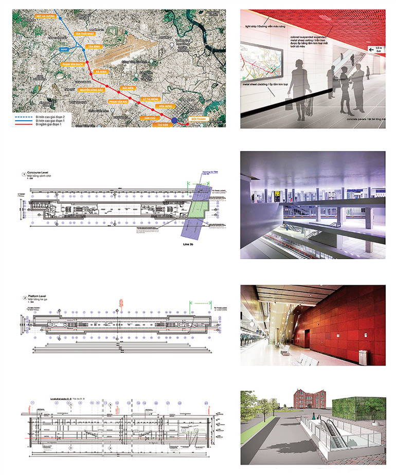Mô hình nhà ga Tao Ðàn của tuyến Metro số 2 (Bến Thành-Tham Lương).