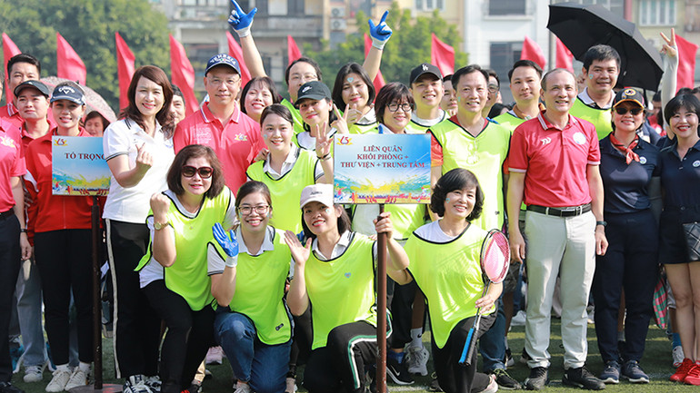 Cán bộ, giảng viên Trường đại học Thủy lợi tham gia Hội thao chào mừng 65 năm thành lập Nhà trường