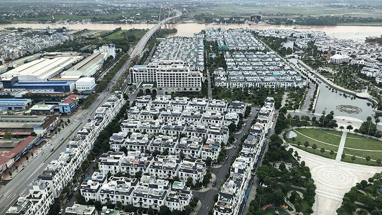 Một góc khu đô thị tại thành phố Hải Phòng. (Ảnh Tuệ Nghi)