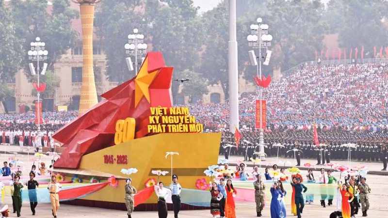 Lễ kỷ niệm, diễu binh, diễu hành 80 năm Cách mạng Tháng Tám thành công và Quốc khánh 2/9 tại Quảng trường Ba Đình, Hà Nội. (Ảnh TRẦN AN)
