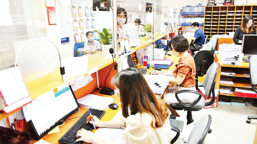 Hoạt động tiếp nhận, xử lý đơn đăng ký sở hữu trí tuệ tại Cục Sở hữu trí tuệ. (Ảnh THỦY NGUYÊN)