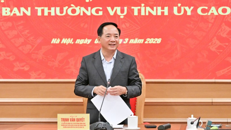 Đồng chí Trịnh Văn Quyết phát biểu tại hội nghị.