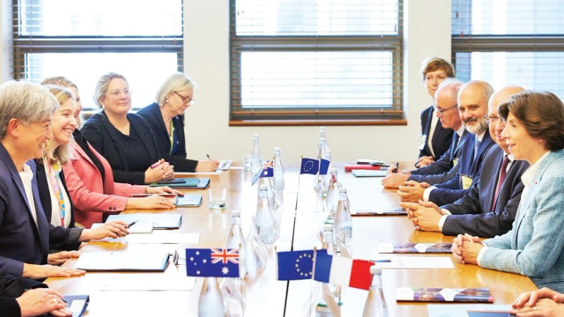 Giới chức Pháp và Australia trao đổi về quan hệ hai nước.