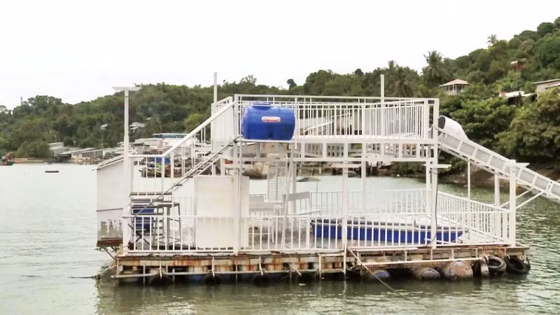 Công trình cấp nước tập trung trên đảo Hòn Tre, đặc khu Kiên Hải, tỉnh An Giang.