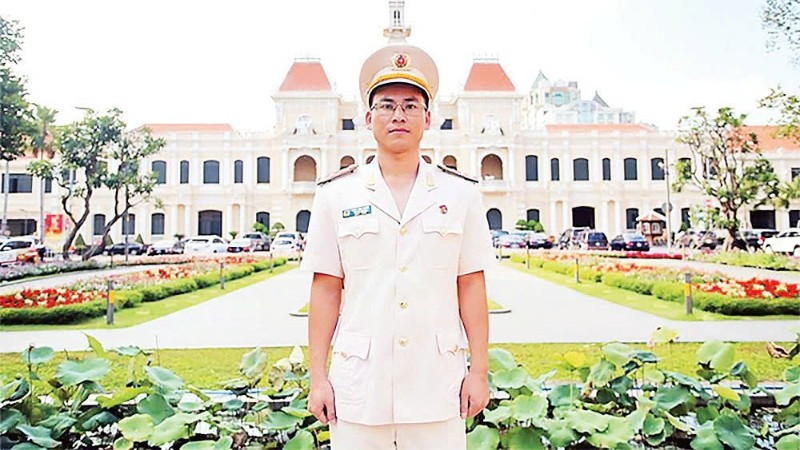 Đại úy Trần Vĩnh Chiến. (Ảnh Công an Thành phố Hồ Chí Minh)