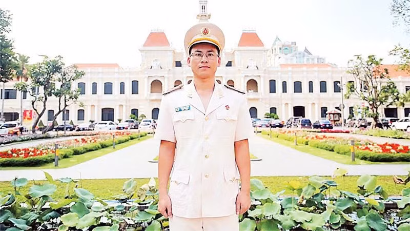 Đại úy Trần Vĩnh Chiến. (Ảnh Công an Thành phố Hồ Chí Minh)