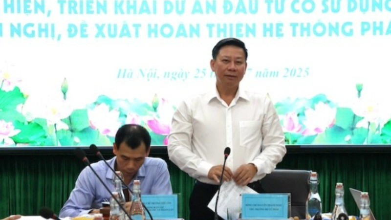 Thứ trưởng Tư pháp Nguyễn Thanh Ngọc phát biểu.