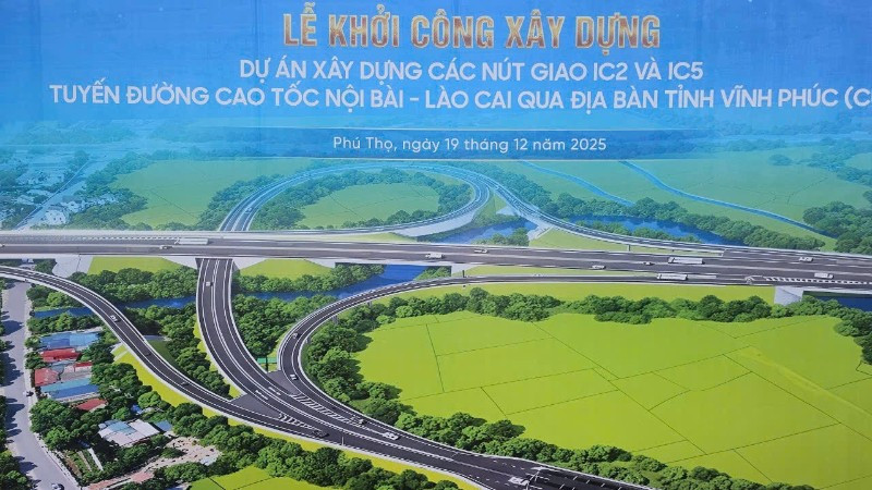 Mô tả nút giao IC5 cao tốc Nội Bài-Lào Cai.