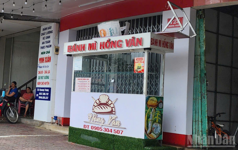 Điểm bán bánh mì Hồng Vân trên địa bàn tỉnh Quảng Ngãi.