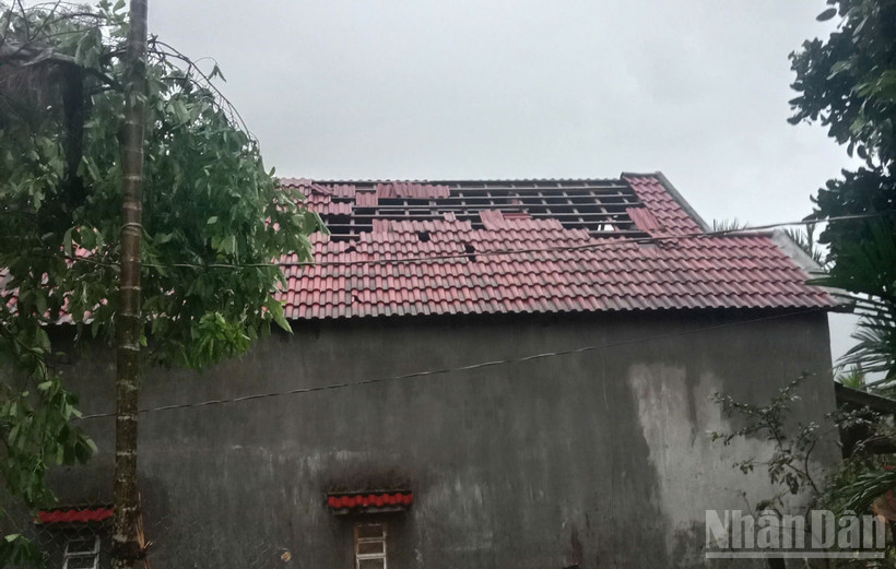 Trận lốc xoáy với cường độ mạnh bất ngờ quét qua khiến 116 ngôi nhà của người dân ở xã Ba Vì (Quảng Ngãi) bị hư hỏng.