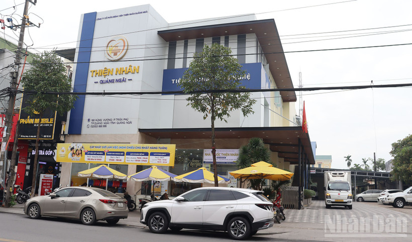 Khu khám cao cấp Thiện Nhân Quảng Ngãi tại 168 Hùng Vương, phường Nghĩa Lộ. 