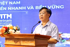 Phó Cục trưởng Cục Du lịch Quốc gia Việt Nam Phạm Văn Thủy phát biểu tại sự kiện.