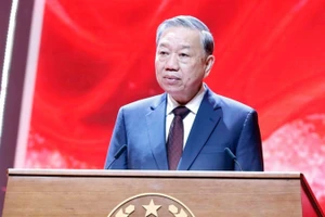 Tổng Bí thư Tô Lâm phát biểu tại Lễ kỷ niệm. (Ảnh: TTXVN)