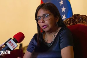 Tổng thống lâm thời Venezuela Delcy Rodriguez. (Ảnh: THX/TTXVN)