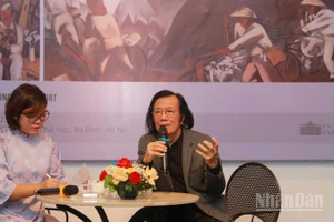 Họa sĩ, nhà giáo Lê Anh Vân chia sẻ về hành trình theo đuổi nghệ thuật. (Ảnh: Bảo tàng Mỹ thuật Việt Nam)