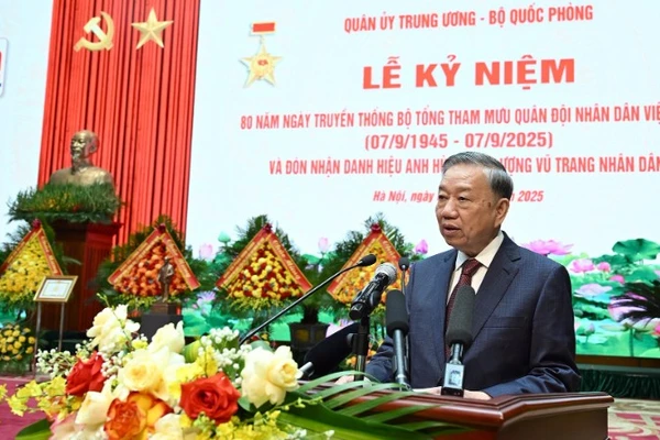 Tổng Bí thư Tô Lâm phát biểu tại Lễ kỷ niệm 80 năm Ngày truyền thống Bộ Tổng Tham mưu Quân đội nhân dân Việt Nam và đón nhận danh hiệu “Anh hùng Lực lượng vũ trang nhân dân”.