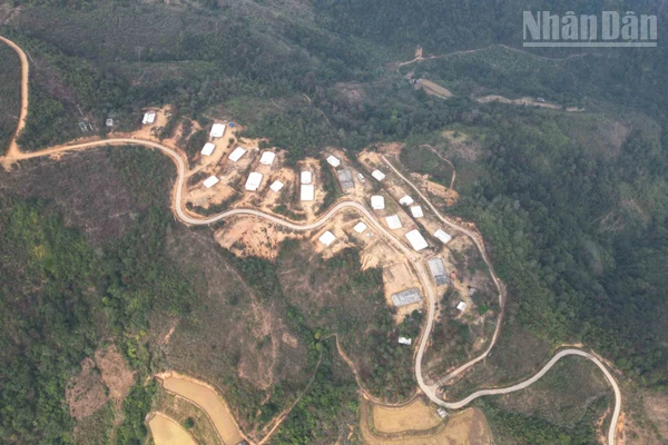 Khu vực tái định cư hỗ trợ di chuyển dân thuộc dự án bố trí, sắp xếp dân cư vùng thiên tai bản Pá Hậu.