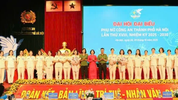 Đại hội Đại biểu Phụ nữ Công an Thành phố Hà Nội lần thứ XVIII, nhiệm kỳ 2025-2030.