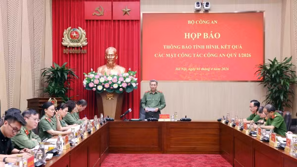 Bộ Công an tổ chức họp báo quý I/2026.
