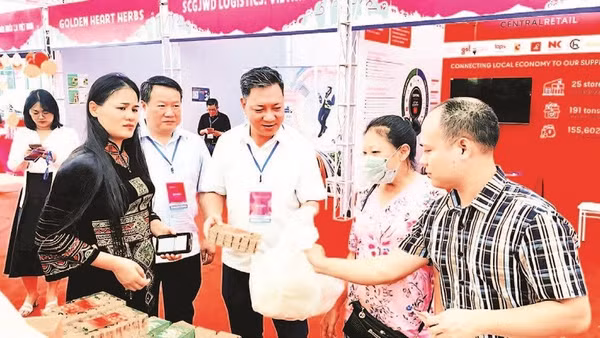 Sở Công thương tích cực hỗ trợ các doanh nghiệp, hợp tác xã tham gia hội chợ để giới thiệu, quảng bá, mở rộng kênh bán hàng. (Ảnh HẰNG NGA)