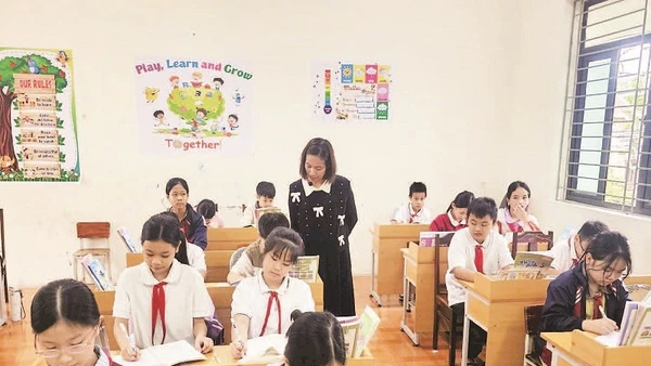 Phòng học ngoại ngữ của Trường tiểu học Thanh Lãng A, xã Xuân Lãng, tỉnh Phú Thọ.