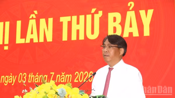 Bí thư Tỉnh ủy Cao Bằng Phan Thăng An phát biểu ý kiến tại hội nghị.