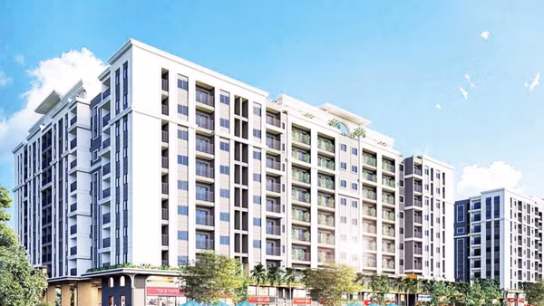 Phối cảnh Dự án nhà ở xã hội khu Lâm Viên, phường Cam Đường. (Ảnh Đinh Vinh)