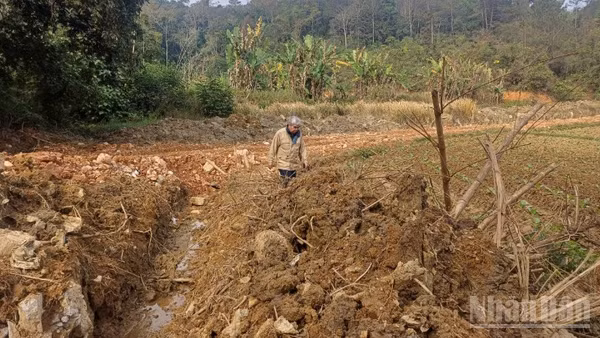 Sáng 9/1, tại hiện trường, phóng viên Báo Nhân Dân thấy vắng bóng nhân lực và thiết bị của đơn vị thi công.