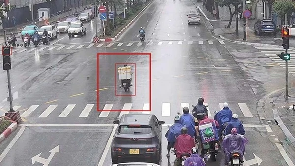 Camera AI phát hiện lỗi vi phạm giao thông tại nút giao Phạm Văn Bạch-Hoàng Quán Chi ngày 13/12. (Ảnh: Cục Cảnh sát giao thông)