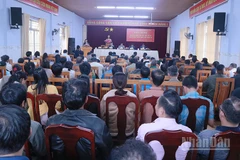Quang cảnh buổi tiếp xúc cử tri xã Lạc Dương, tỉnh Lâm Đồng. 