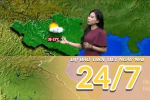 [Video] Dự báo thời tiết đêm nay và ngày mai 24/7/2025: Mưa dông tiếp diễn tại Bắc Bộ