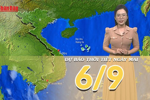 [Video] Dự báo thời tiết đêm nay và ngày mai 6/9/2025: Trung Bộ mưa dông về chiều tối