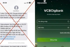 Một tin nhắn mạo danh SMS Vietcombank với nội dung thông báo điểm thưởng hết hạn, hướng dẫn đổi quà để đánh cắp thông tin thẻ