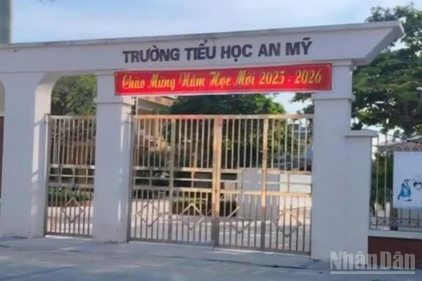 Trường Tiểu học cơ sở An Mỹ (xã Phụ Dực, tỉnh Hưng Yên), nơi xảy ra sự việc 42 giáo viên, học sinh nhập viện sau bữa ăn bán trú tại trường.