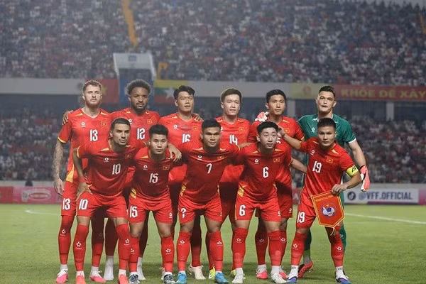 Đội tuyển Việt Nam vừa giành chiến thắng 4-0 trong trận giao hữu với Myanmar trên sân vận động Thái Nguyên. (Ảnh: VFF)