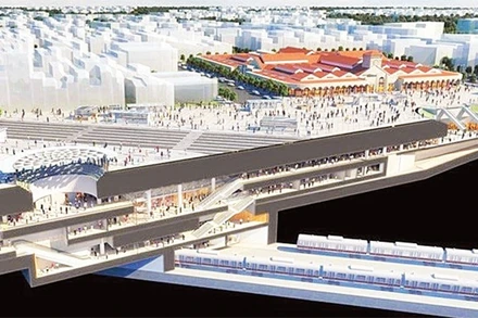 Phối cảnh một phương án tổ chức không gian ngầm tại khu vực chợ Bến Thành.